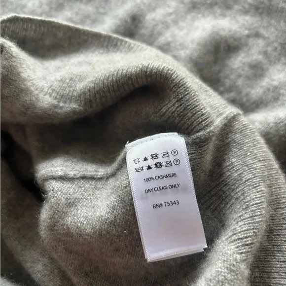 TAHARI PURE LUXE EUC MENS 100% CASHMERE GRAY SWEATER WINTER FALL TOP SHIRT SZ XL - Picture 6 of 6